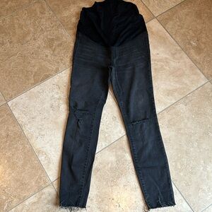 Madewell Black Denim Maternity jeans sz 27 “Maternity Skinny”